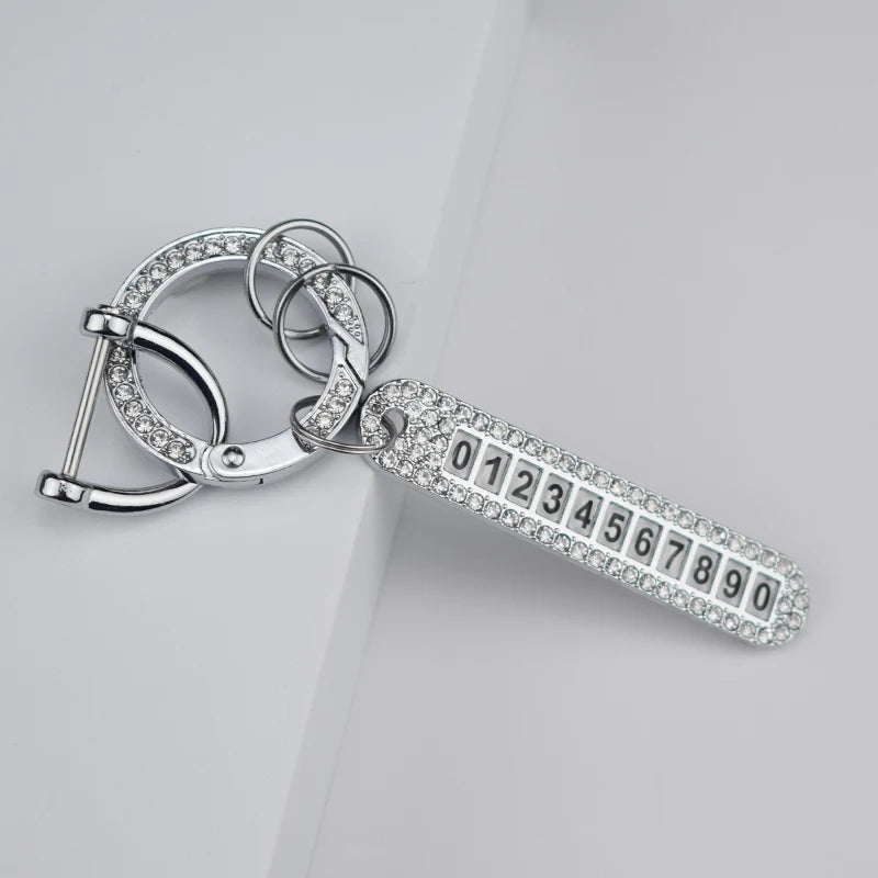 Braided Leather Keychain Loop with Metal Ring