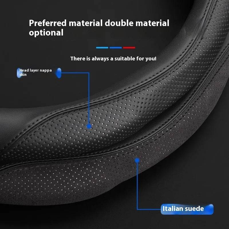 Mercedes Suede Leather Steering Wheel Cover - O Suede Black