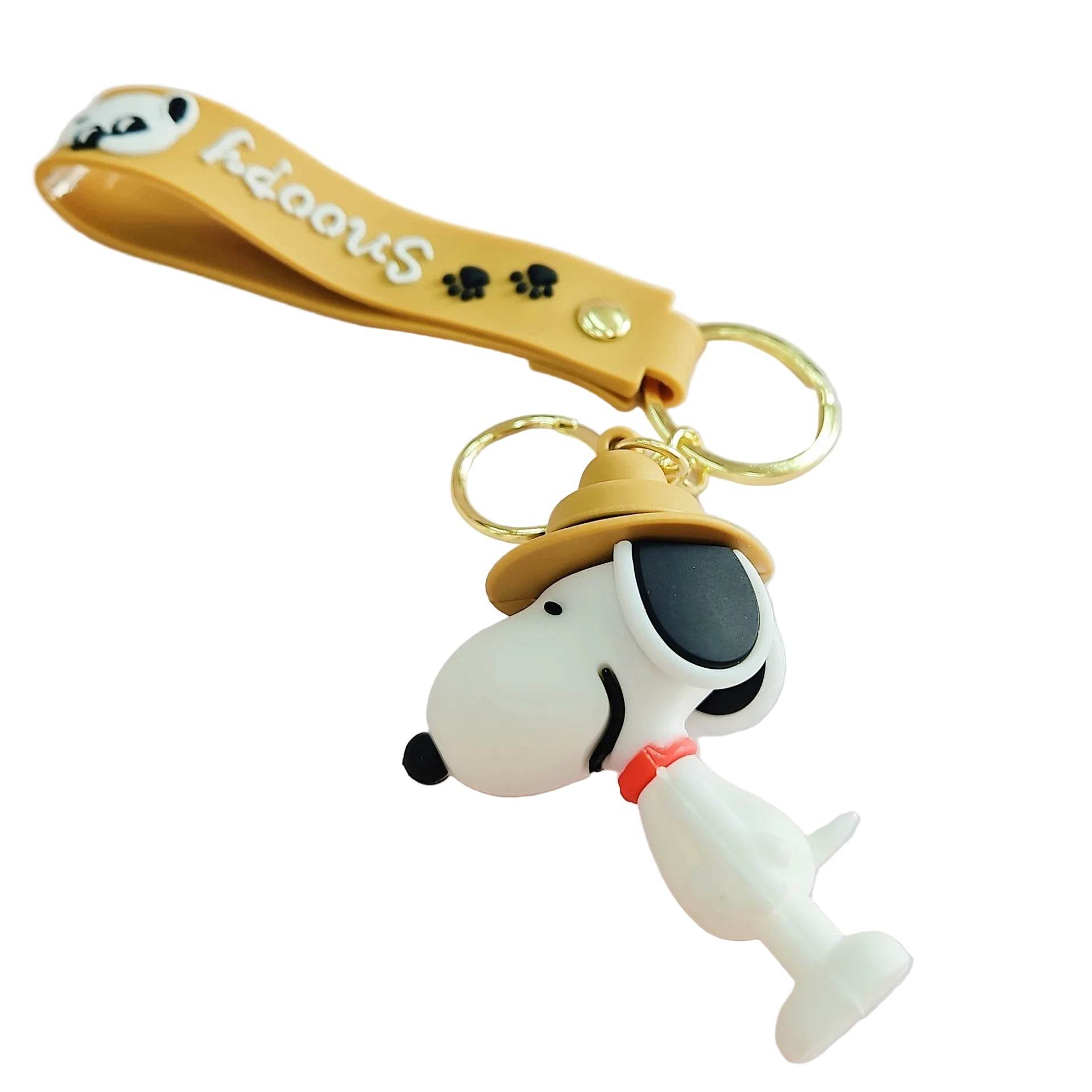 Snoopy & Charlie Keychain – Cute Bag Pendant & Car Key Ring - A