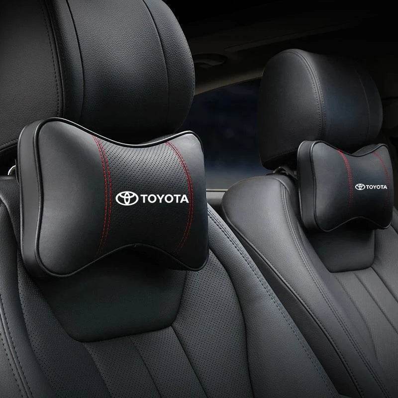 Toyota Neck Pillow and Seat Belt Shoulder Pads - Camry Auris Corolla Yaris Aygo RAV4 Prius Hilux Avensis Land Cruiser - 2Pcs-For Toyota 1