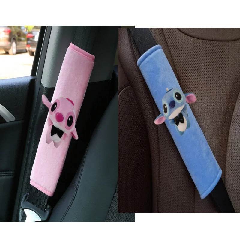 Disney Stitch & Angel Kawaii Seat Belt Shoulder Cover - 2pcs