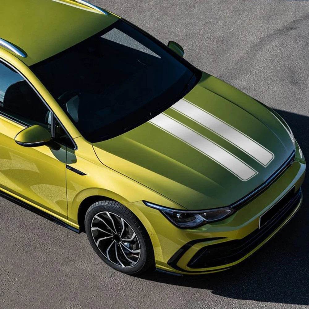 Sports Racing Hood Stripe Sticker - Colorful Laser