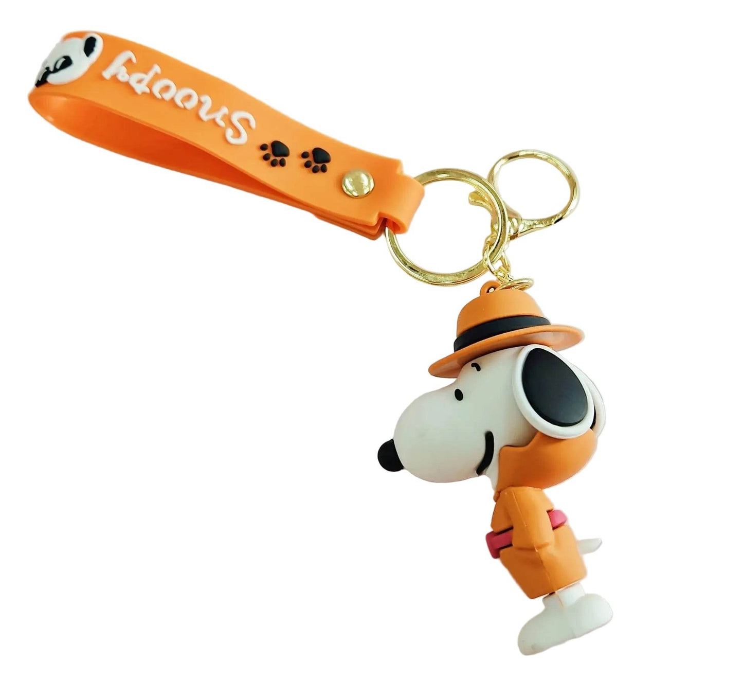 Snoopy & Charlie Keychain – Cute Bag Pendant & Car Key Ring - C