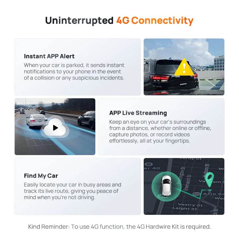 Dash Cam A510 | HDR, GPS, ADAS, 4G Connectivity, 24H Parking Support, Rear Camera - A510 Front Cam