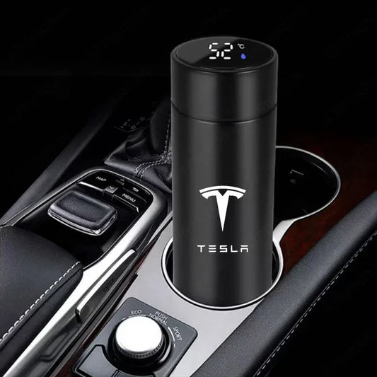 Tesla 500ML Smart Thermos Cup - Blue