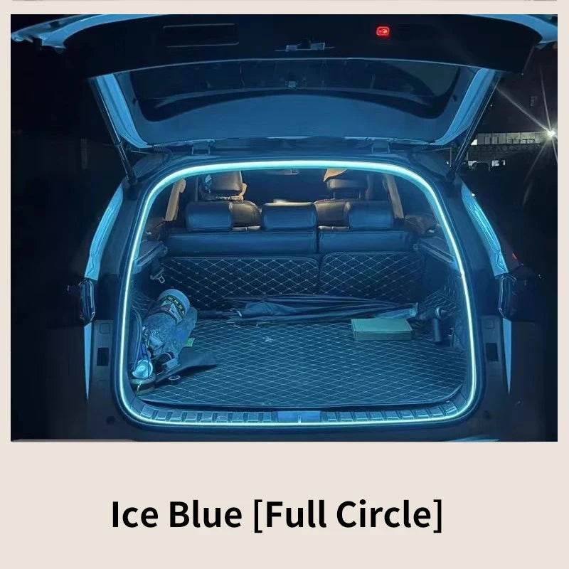 Car Trunk Ambient LED Light Strip | Wireless, Auto-Sensing, High Brightness - 4M Ice blue