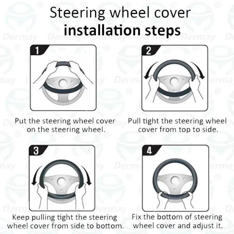Tesla Model 3 Leather Steering Wheel Cover