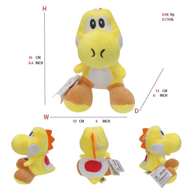 Super Mario Plush Toys – Mario, Luigi, Yoshi, Peach & More - Yoshi Yellow