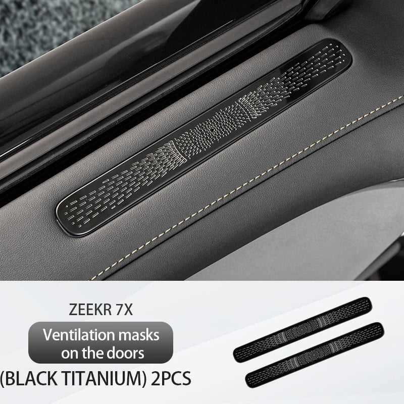 ZEEKR 7X Door Outlet Protective Cover – Metal Dustproof Cap - Black