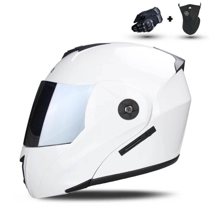 Modular Double Lens Flip-Up Motorcycle Helmet with Visor - 13 / S