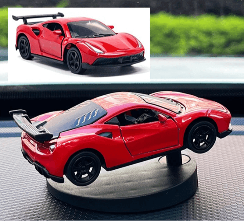 Drift Car Dashboard Swing Toy – Racing Car Ornament - Red