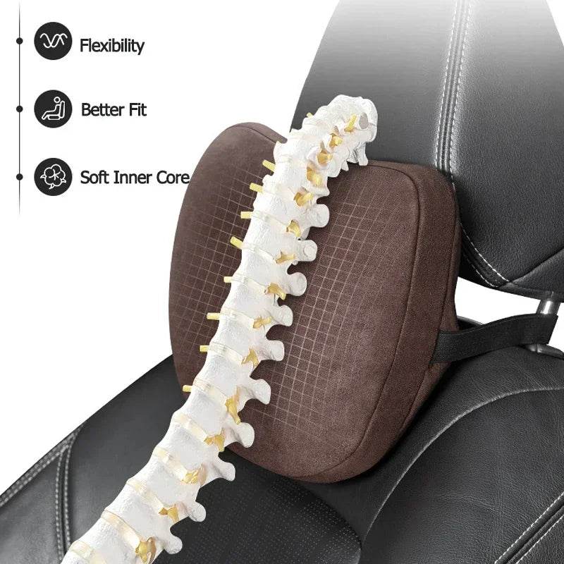 Cadillac Suede Neck Pillow - Black