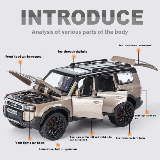 Toyota Prado Land Cruiser 1:32 Scale Die-Cast Metal Alloy Model Car