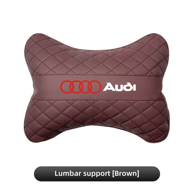Audi Headrest & Lumbar Pillow - Lumbar-Brown