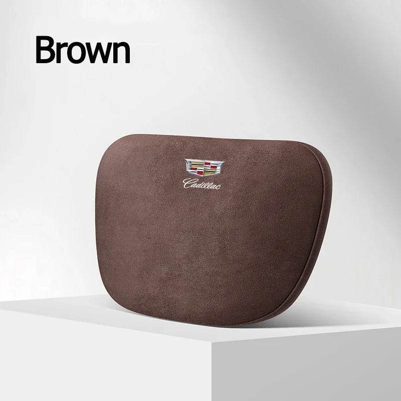 Cadillac Suede Neck Pillow - Brown