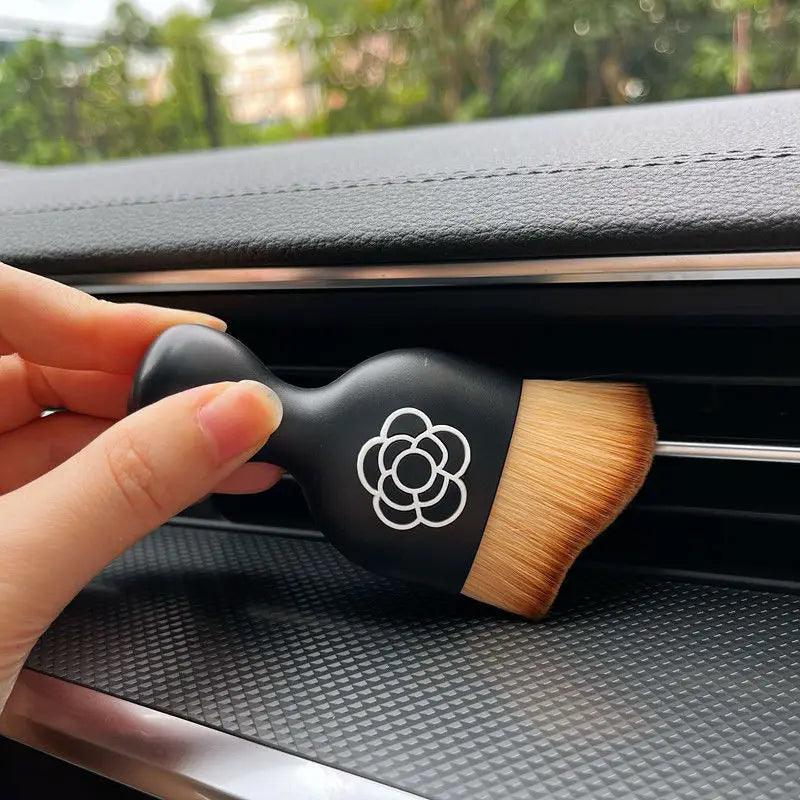 Camellia Flower Car Interior Detailing Brush - AC Vent Crevice Dust