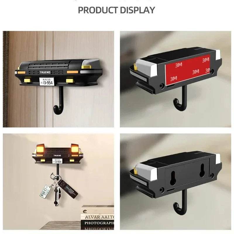 AE86 Headlight Wall Key Holder for Car Enthusiasts & JDM Decor - White