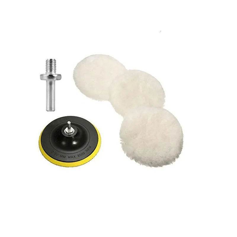 Car Polishing Wool Pad 3/4-Inch – M10/M14 Mount - 80MM Set
