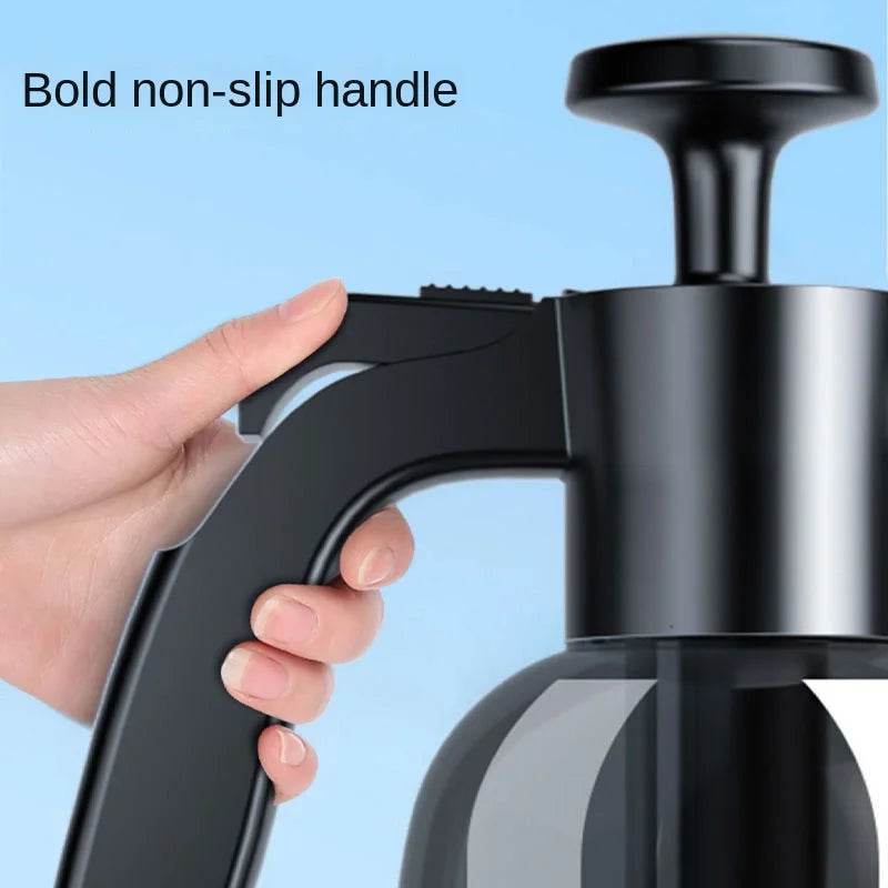 2L Hand Pump Foam Sprayer – Manual Snow Foam Cannon with 3 Nozzles - Black