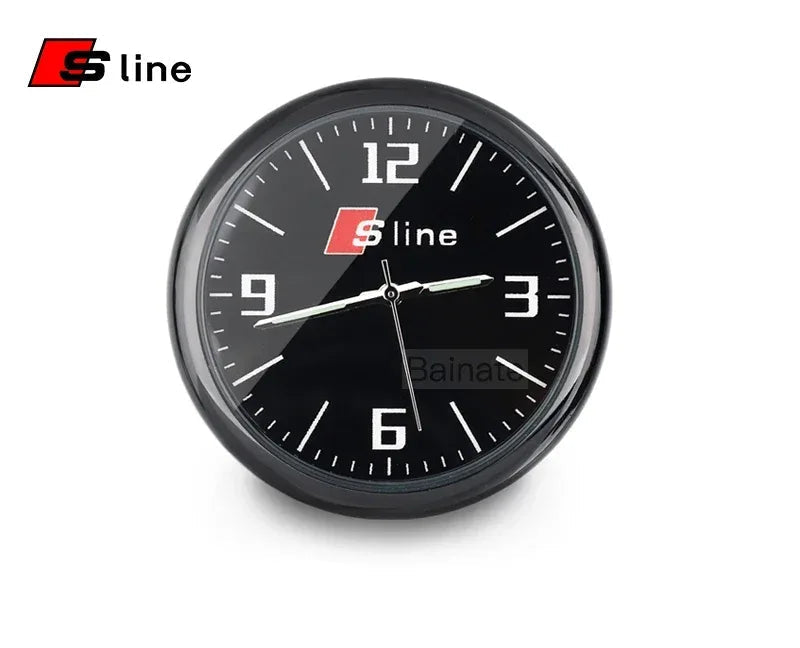 Audi Metal Car Clock Ornament - TT A1 A3 A4 A5 A6 Q3 Q5 Q7 - SLine