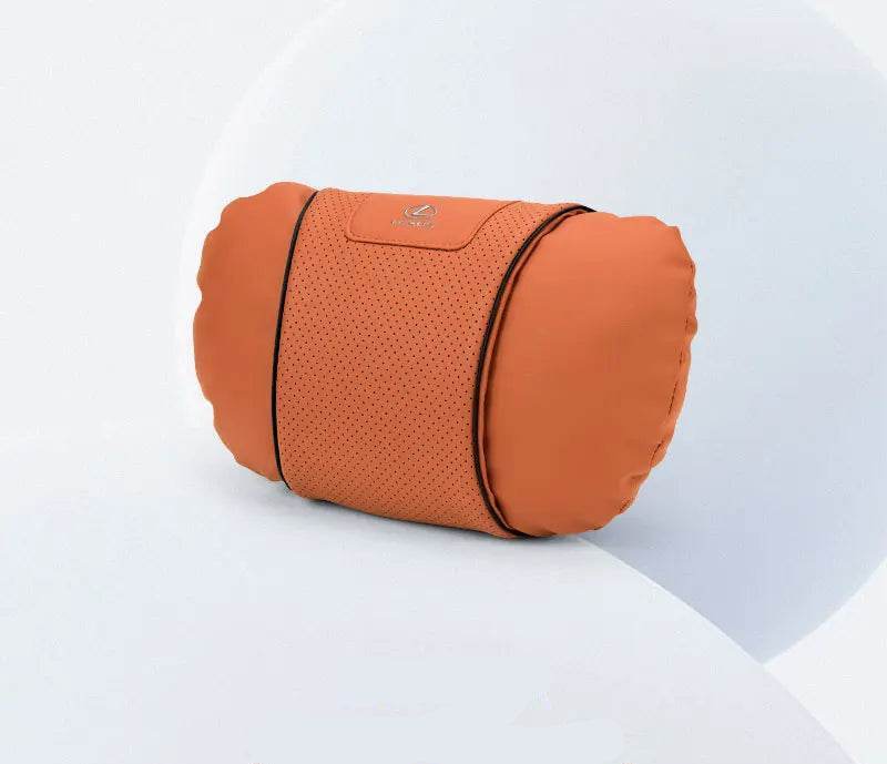 Lexus Car Neck Pillow & Lumbar Support - headrest orange