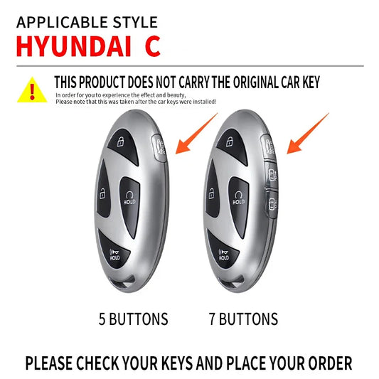 Soft TPU Key Case Cover Shell Hyundai Ionic 6 Grandeur GN7 Kona EV – front view