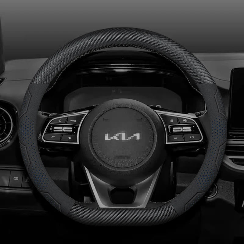 Kia Carbon Fiber Suede Steering Wheel Cover