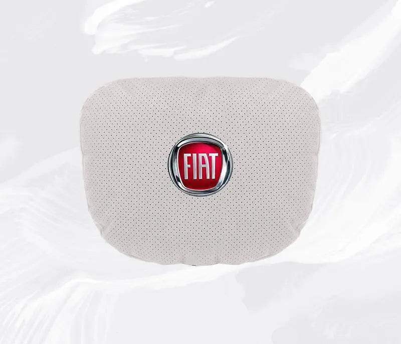 FIAT Car Neck Pillow & Lumbar Support - headrest white