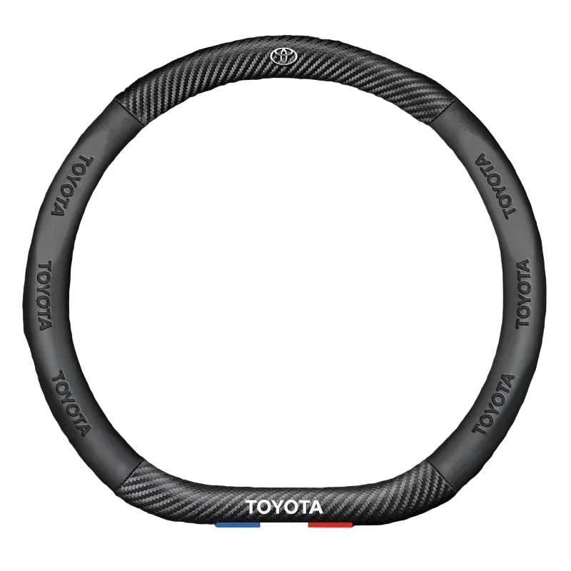 Toyota Carbon Fiber Steering Wheel Cover - Black D Type
