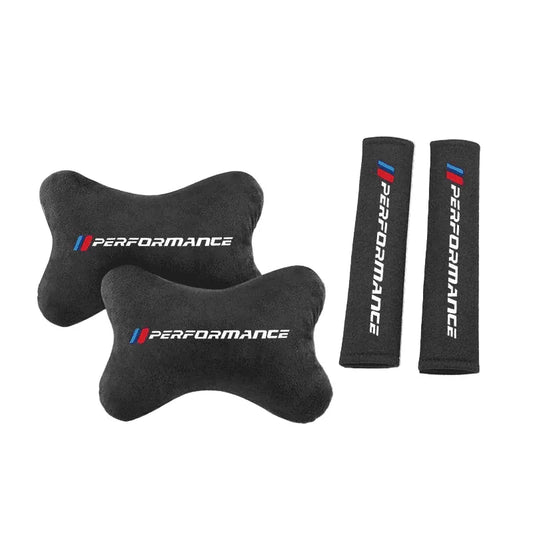BMW Neck Pillow and Seat Belt Pad - Seat Belt Pad + Neck Pillows