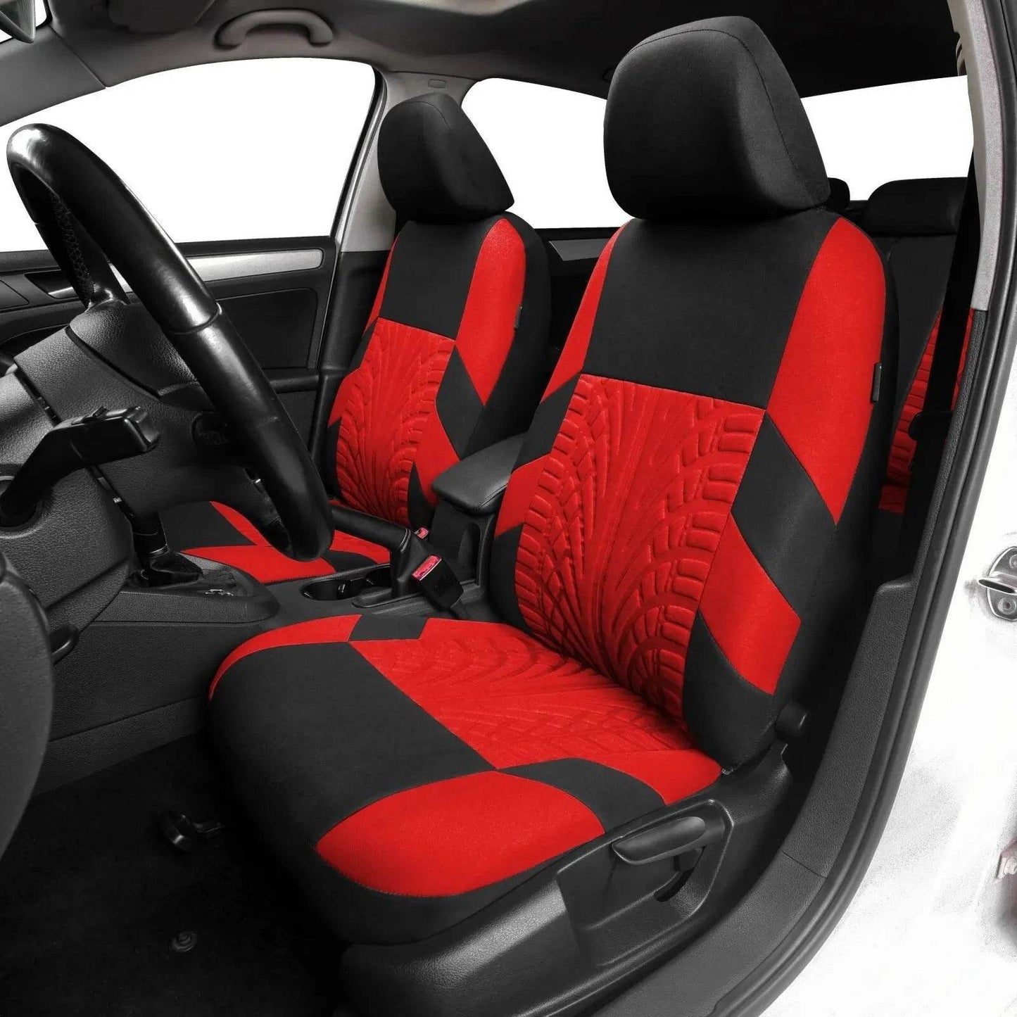 Universal Full Car Seat Covers - Y33376-BEIGE-4PCS