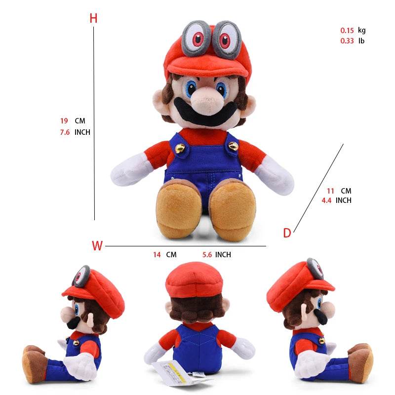 Super Mario Plush Toys – Mario, Luigi, Yoshi, Peach & More - Mario Cappy