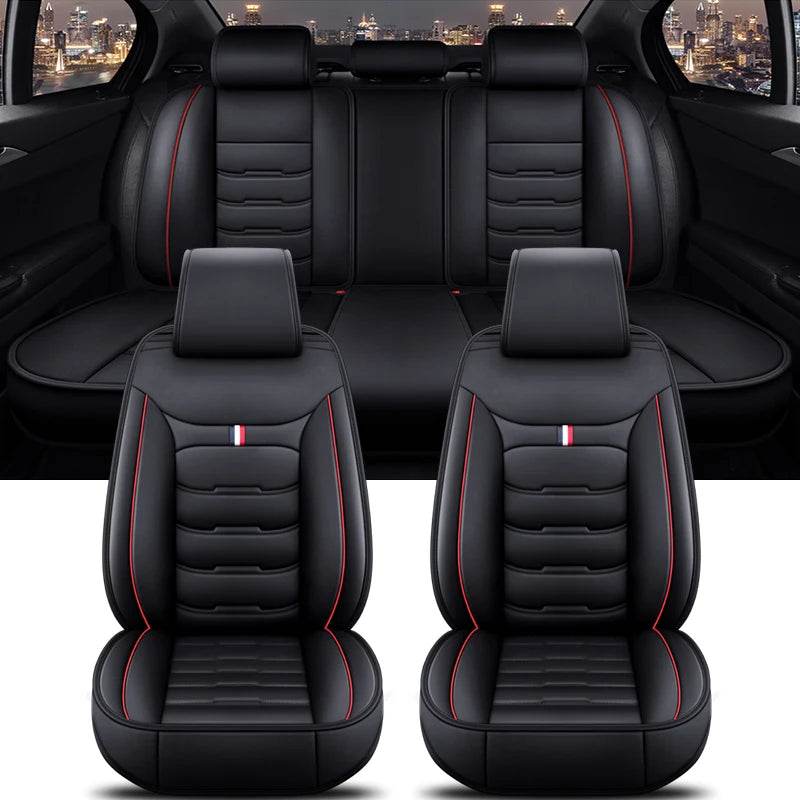 Peugeot Car Seat Covers - Black Red
