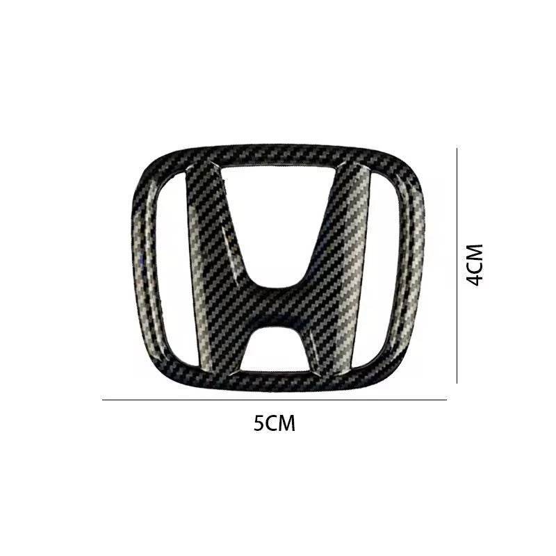 Honda 3D ABS Steering Wheel Emblem Sticker - Black