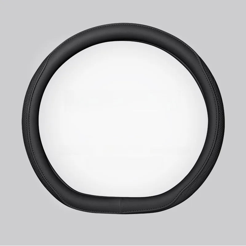 Leather Car Steering Wheel Cover – Universal Fit, 15 Inch (38 cm)