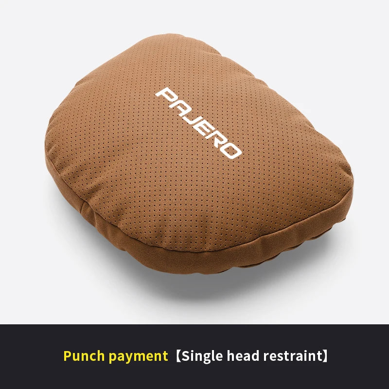 Mitsubishi Ralliart & Pajero Headrest & Lumbar Support Cushion - Pajero-Cognac-Headrest
