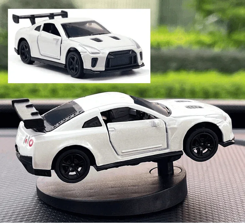 Drift Car Dashboard Swing Toy – Racing Car Ornament - White