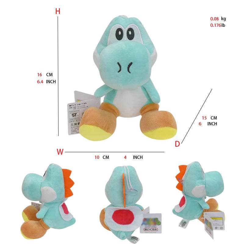 Super Mario Plush Toys – Mario, Luigi, Yoshi, Peach & More - Yoshi blue