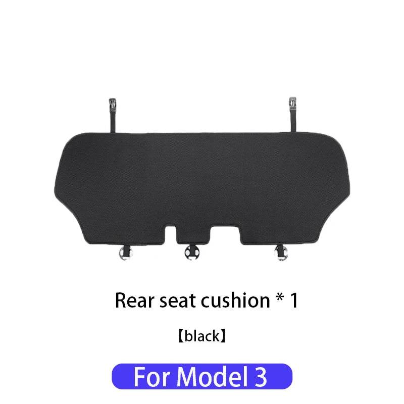 Tesla Seat Cushion | Model 3 & Y (2019–2025) Breathable Cover - M-3 R01-black