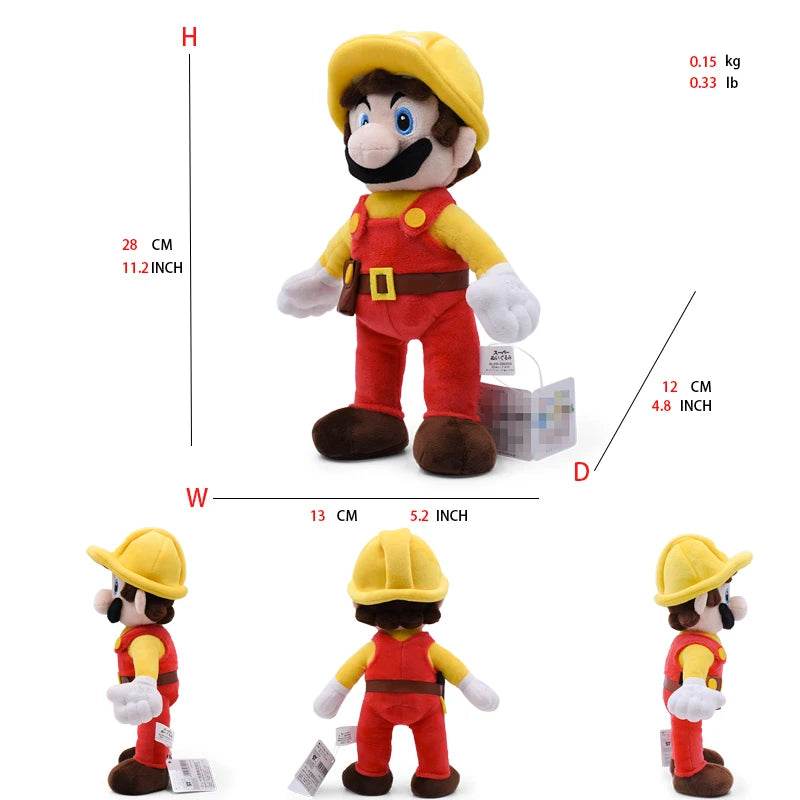 Super Mario Plush Toys – Mario, Luigi, Yoshi, Peach & More - Mario worker