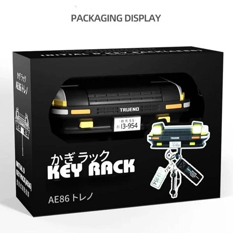 AE86 Headlight Wall Key Holder for Car Enthusiasts & JDM Decor - White