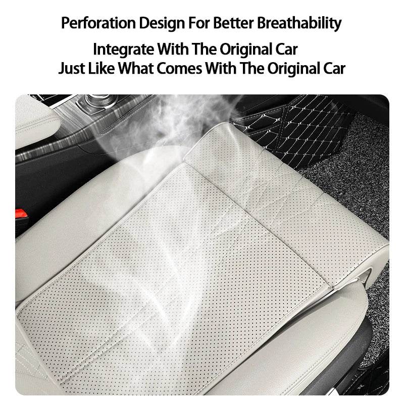 Car Seat Cushion | Universal PU Leather, Breathable & All-Season Comfort - 1PC Black