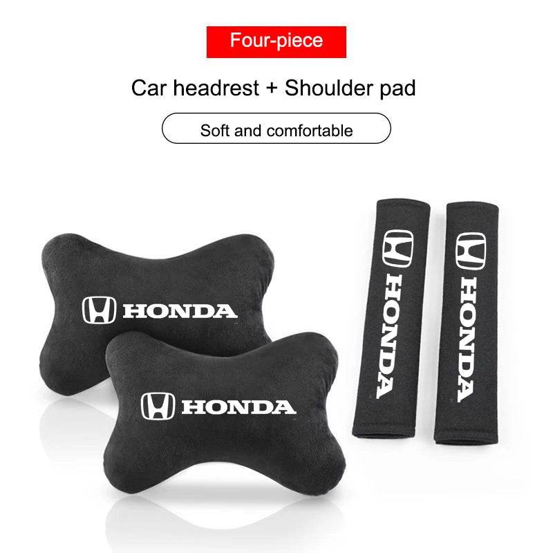 Honda Neck Pillow and Seat Belt Pad - Seat Belt Pad + Neck Pillow