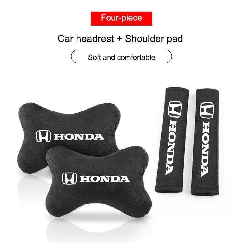 Honda Neck Pillow and Seat Belt Pad - Seat Belt Pad + Neck Pillow