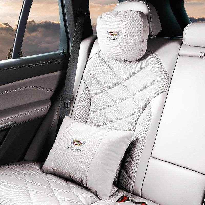 Cadillac Escalade Neck Pillow & Lumbar Support - headrest white