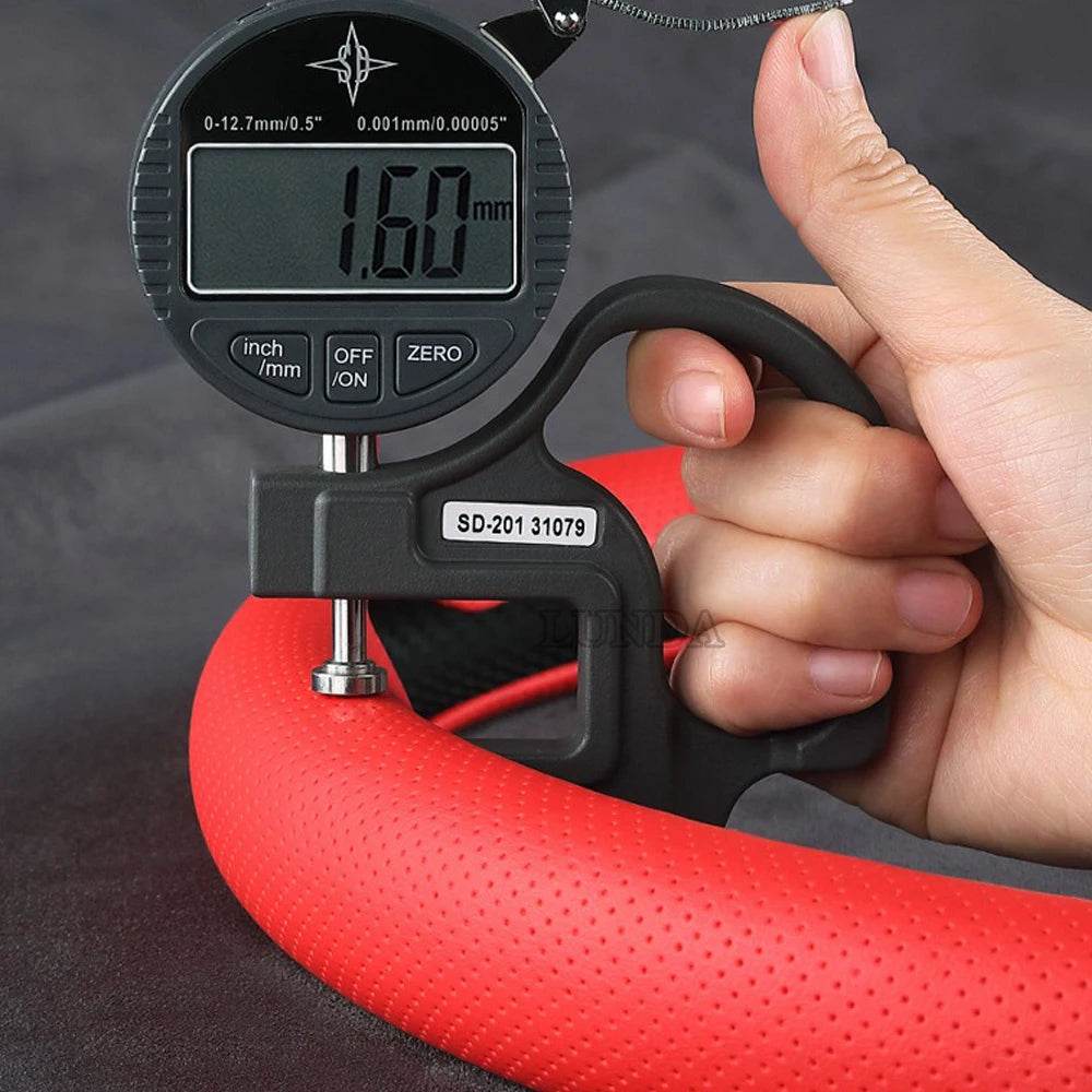 Premium Car Steering Wheel Cover – Universal 36-38cm - Black Blue