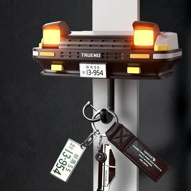 AE86 Headlight Wall Key Holder for Car Enthusiasts & JDM Decor - White