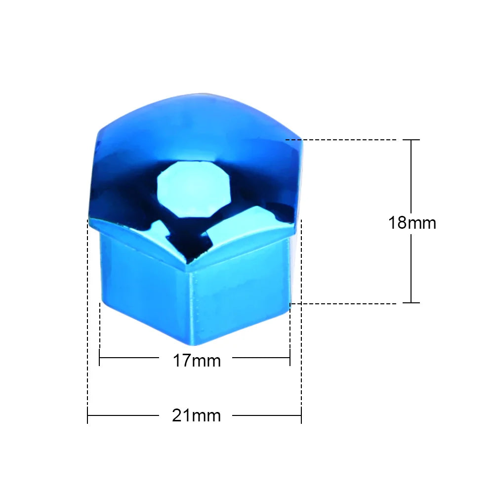 19/17mm 20pcs/set Car Wheel Nut Caps Protection Covers Caps Anti-Rust Auto Hub Screw Cover Car Tyre Nut Bolt Exterior Decoration - Carmoods