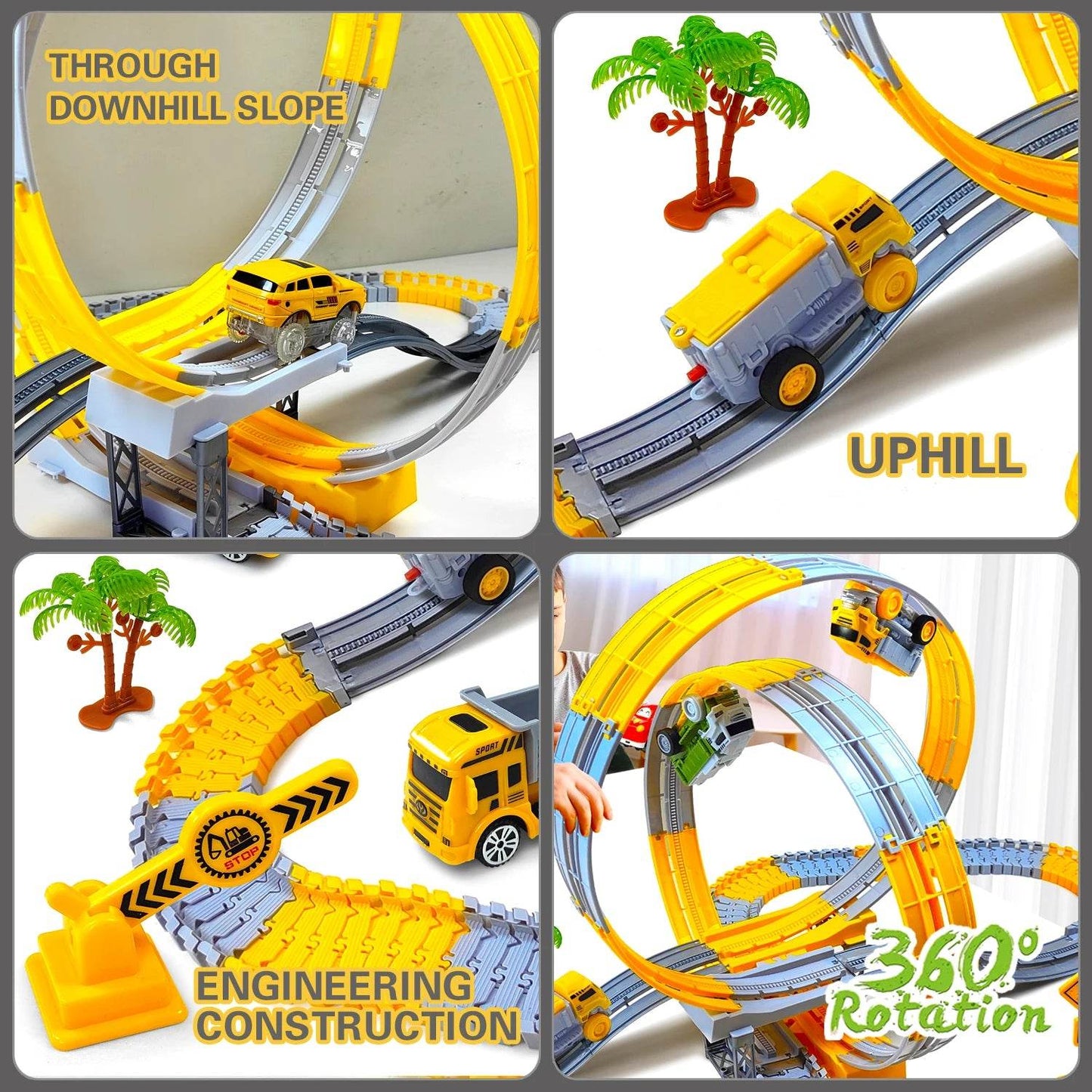 Kids Electric Track Car Set - Engineering Track