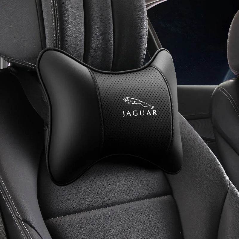 Jaguar Leather Neck Pillow - TZ-Black